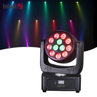 이동 헤드 라이트 12*8W LED 스테이지 라이트 RGBW DJ 라이트 DMX 512 이벤트 파티 결혼식 교회 라이브 밴드 쇼를 위한 사운드 활성화