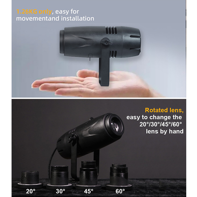 GOBO Projector IP20 LED Light for Business Hotel Shop Advertising and Wedding Stage Indoor 40W