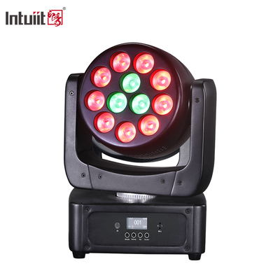 이벤트 쇼 무대 조명 장비 DMX 빔 RGBW 12x8w LED 워시 무빙 헤드 라이트