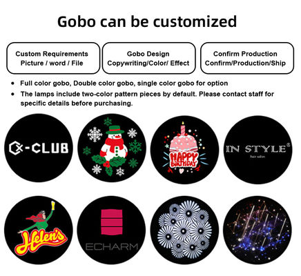 Customizable 60W LED Outdoor Projector Lamp Custom Logo Gobo Projector for Outside Advertising Business Event Wedding Decor