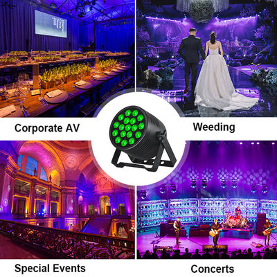 Outdoor 18*20W RGBA-UV LED Par Stage Light for Party Wedding Disco Performance Bar Event Dance