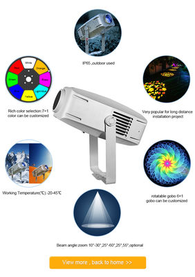 Waterproof Ip65 400w Outdoor Advertising Gobo Projector Rotating Projection Led Gobo Light Projector