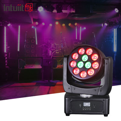 12x8W LED 무빙 헤드 라이트 스테이지 조명 RGBW 스포트라이트, 디스코 클럽 파티 무대 조명 쇼용 사운드 활성화