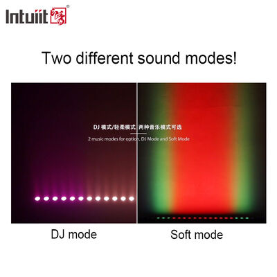 24x2W RGBW 4-in-1 LED 선형 벽 세탁 바 DMX512 건물 및 이벤트용 소리 활성화 스테이지 세탁 라이트