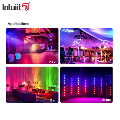 24x2W RGBW 4-in-1 LED 선형 벽 세탁 바 DMX512 건물 및 이벤트용 소리 활성화 스테이지 세탁 라이트