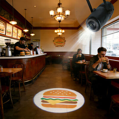 고보 프로젝터 로고 디자인 LED 40W 광고 조명