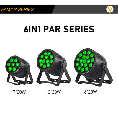 야외 LED Par IP65 방수 LED Par 12x20w RGBWA UV 6IN1 DMX LED Par 라이트