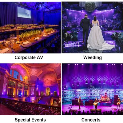 야외 LED Par IP65 방수 LED Par 12x20w RGBWA UV 6IN1 DMX LED Par 라이트