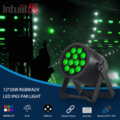 야외 LED Par IP65 방수 LED Par 12x20w RGBWA UV 6IN1 DMX LED Par 라이트
