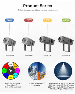 전문 400W IP65 방수 야외 풍경 건축 LED 물 파동 효과 라이트