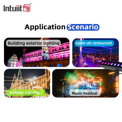 방수 LED 워시 라이트 바 12/24x2W RGBW 4-in-1 IP65 알루미늄 DMX512