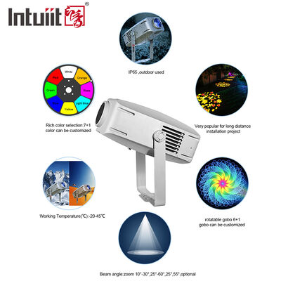 LED 로고 고보 프로젝터 400W IP65 옥외 DMX512 맞춤형 패턴 조명 (건물, 광고 및 이벤트용)