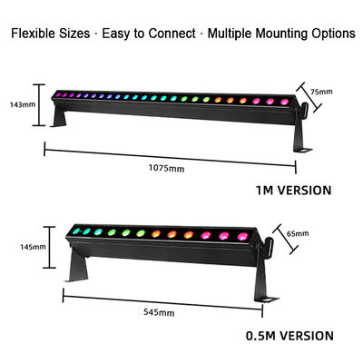 12x2w RGBW LED Wall Washer Bar Light DMX Control Professional Stage Show DJ Disco Equipment