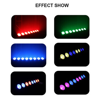8*15W RGB LED 스테이지 라이트 바 DJ 스트로브 파티 라이트 바 3 in 1 벽 세척기 라이트 DMX 제어 자동 재생으로 교회 크리스마스 웨딩 댄스