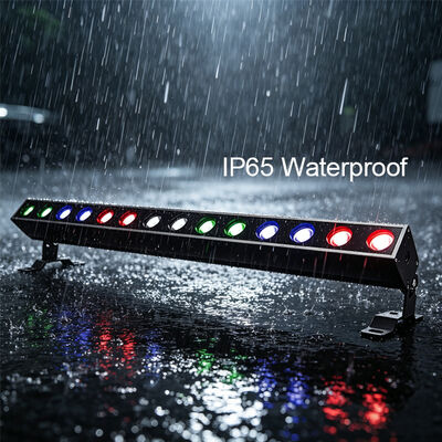 140W RGBW 4in1 IP65 방수 LED 선형 벽 세척기 14x10W DMX512/RDM 도시 색상 건물 조명