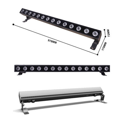 IP65 14*10W RGBW 4in1 LED 벽 세탁기 바 라이트 프로젝션 라이트 야외 선형 DMX512