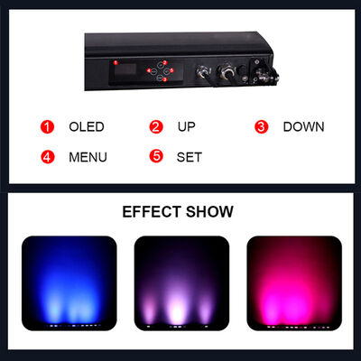 140W RGBW 4in1 IP65 방수 LED 선형 벽 세척기 14x10W DMX512/RDM 도시 색상 건물 조명