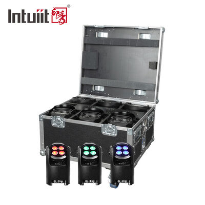 전문 IP54 무선 DMX 배터리 LED PAR 라이트 4 * 12W RGBW 4-in-1 - 원격 제어 웨딩 업라이트