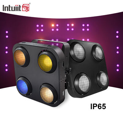400W 방수 4구 블라인더 조명 (RGB, 온백색, 호박색 포함) - 무대 LED 블라인더 IP65 관객 조명