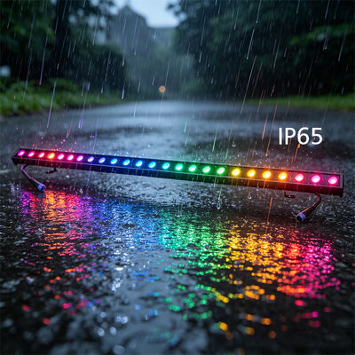 2x24W RGBW 4-in-1 IP65 야외 LED 선형 벽 세척기 DMX512 건물, 다리 및 풍경용 방수 세척등