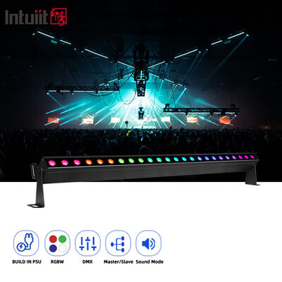 실내 LED 벽 세척기 조명 24x2W RGBW DMX512 사운드 액티브 스테이지 바 조명 IP20 건축 인테리어 장식용 선형 세척 조명