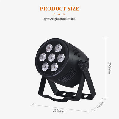 IP65 방수 알루미늄 LED PAR 라이트 7x20W RGBWA UV 6in1 DMX512 아웃도어 이벤트 웨딩 쇼를위한 전문 스테이지 업라이트