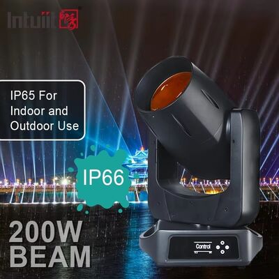 야외 IP66 LED 200W 빔 이동 헤드 라이트 날카로운 빔 나이트 클럽 DJ 디스코 쇼 야외 웨딩 파티를 위한 스테이지 효과 조명