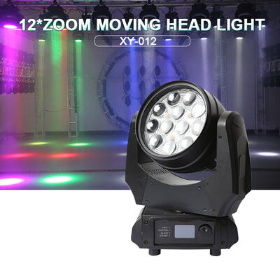 뜨거운 판매 LED 이동 헤드 워시 빛 12x10W RGBW 4in1 DMX512 웨딩 파티 KTV에 대 한 전문 무대 염색 램프