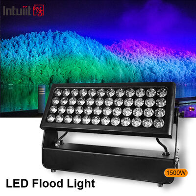 프로페셔널 아웃도어 IP65 방수 1500W RGBW 4in1 LED 벽 세탁기 플라드라이트 건축 도시 풍경 조명
