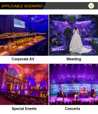 12*20W RGBWA+UV 6in1 LED Par Light IP65 야외 방수 DMX512 웨딩 DJ 파티용 무대 조명