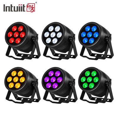 Aluminum Alloy Dmx512 7x12W RGBWA UV 6in1 Led Par Slim Lights Waterproof Ip65 Led Stage Lighting Par Can Light