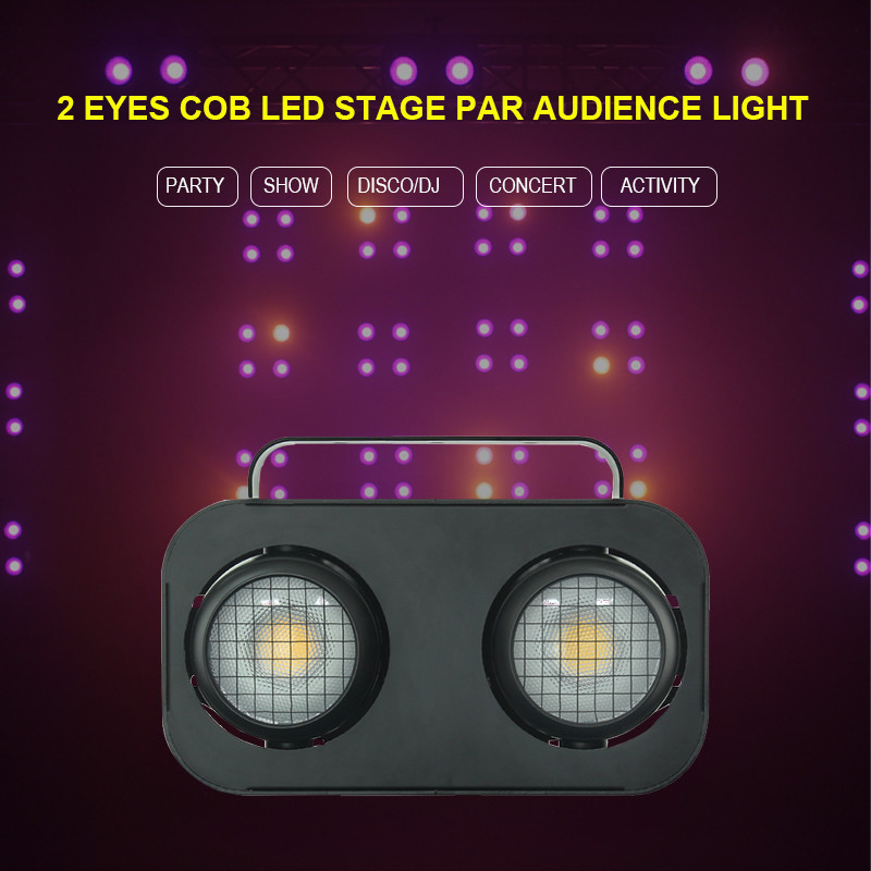 2 눈 2*90W Dmx512 컨트롤 스플라이싱 코브 시청자 블라인더 효과 스테이지 라이트