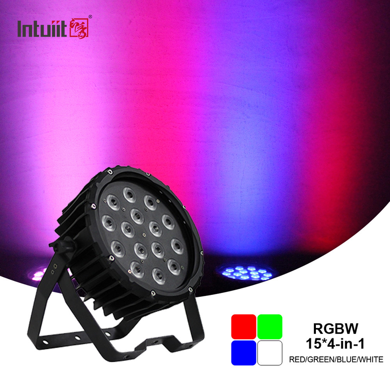 90w RGBW LED 플래트 파 라이트 스테이지 라이트 Dmx 컨트롤 DJ 디스코 파티 결혼식 교회