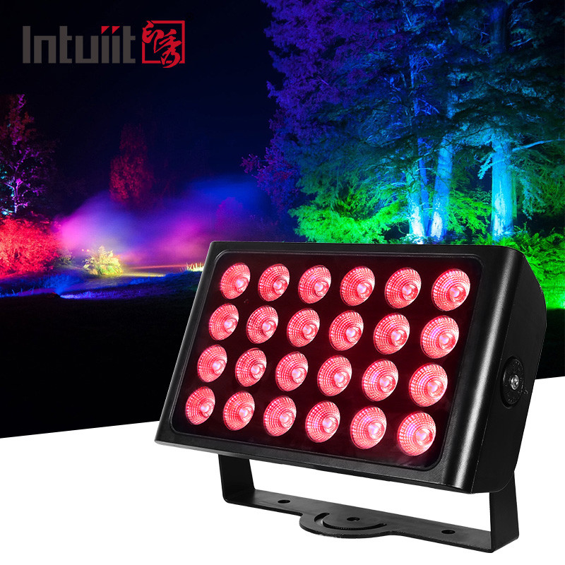 24PCS 160W 도시 컬러 라이트 RGBW 4in1 ip65 방수 높은 건물 세탁 LED 도시 컬러 스테이지 라이트