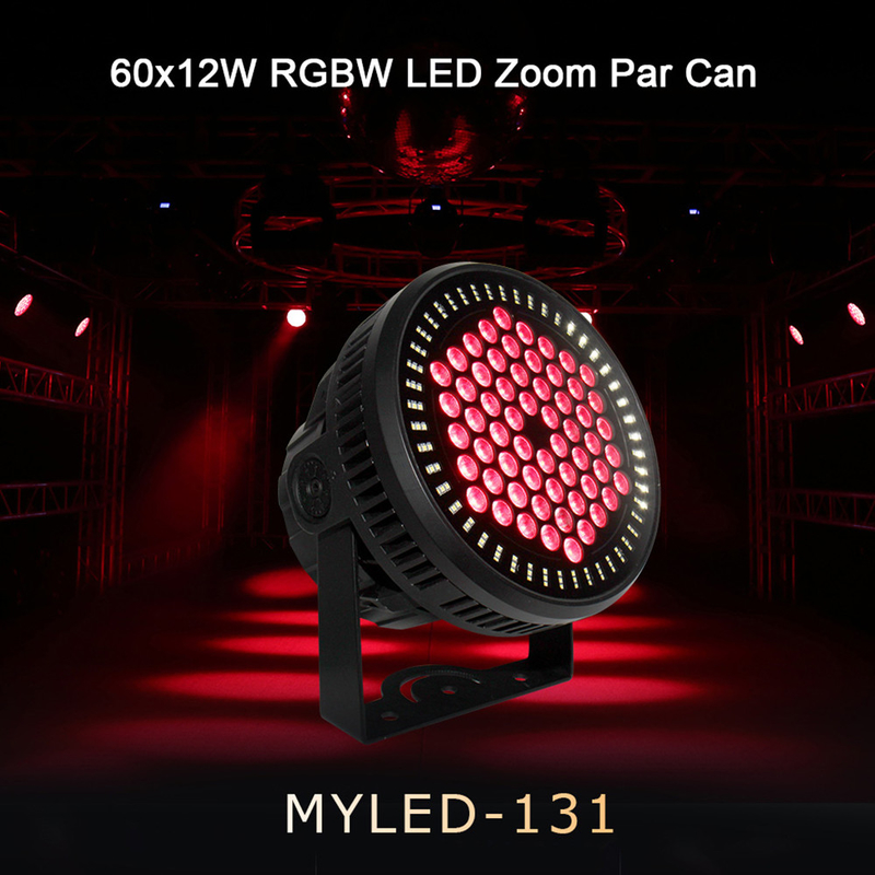 야외 건축 조명 60 PCS X 12W RGBW 4 in 1 LED 방수 PAR 빛 IP65