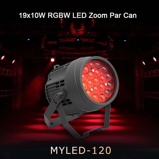 LED PAR 19 * 10W RGBW 4in1 방수 DMX LED PAR 조명 파티 또는 무대 나이트 바