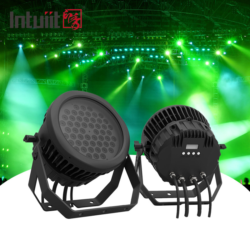 야외 54*3w RGBW 스테이지 PAR 조명 IP65 방수 콘서트 웨딩 54 파칸 스테이지 Dmx LED 조명