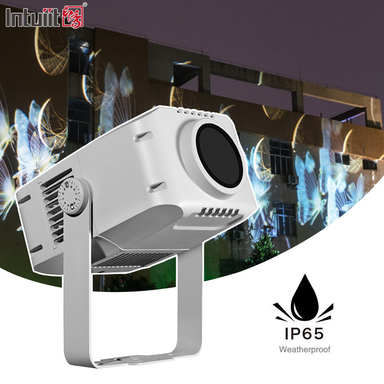 100W IP65 로고 프로젝터 램프 고보 라이트 야외 7+1 회전 고보 프로 광고 라이트