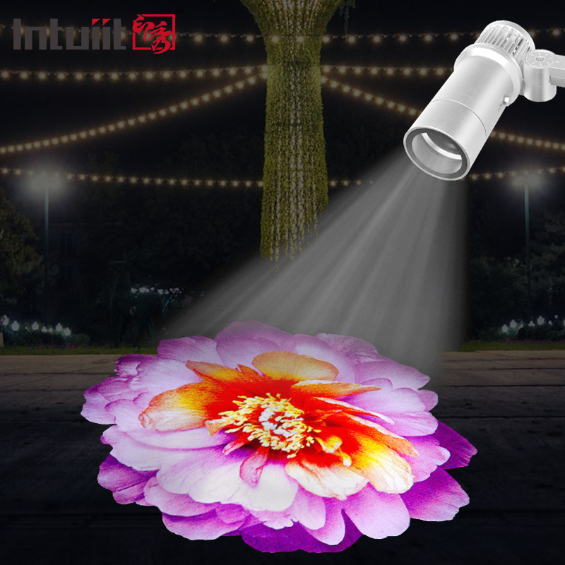 LED 고보 프로젝터 60w LED 자동 색을 바꾸는 프로젝터 야외 프로젝션 램프 고보 사용자 지정 로고 환영 조명