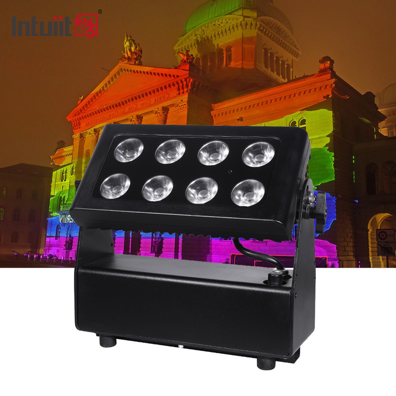 IP65 8x15w 4in1 LED 도시 색상 야외 세탁기 배터리 테마 파크 홍수 조명