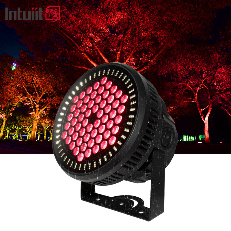 60*12W RGBW 4 in 1 IP65 방수 야외 DMX 512 LED PAR 라이트 디스코 스테이지 웨딩 파티 DJ