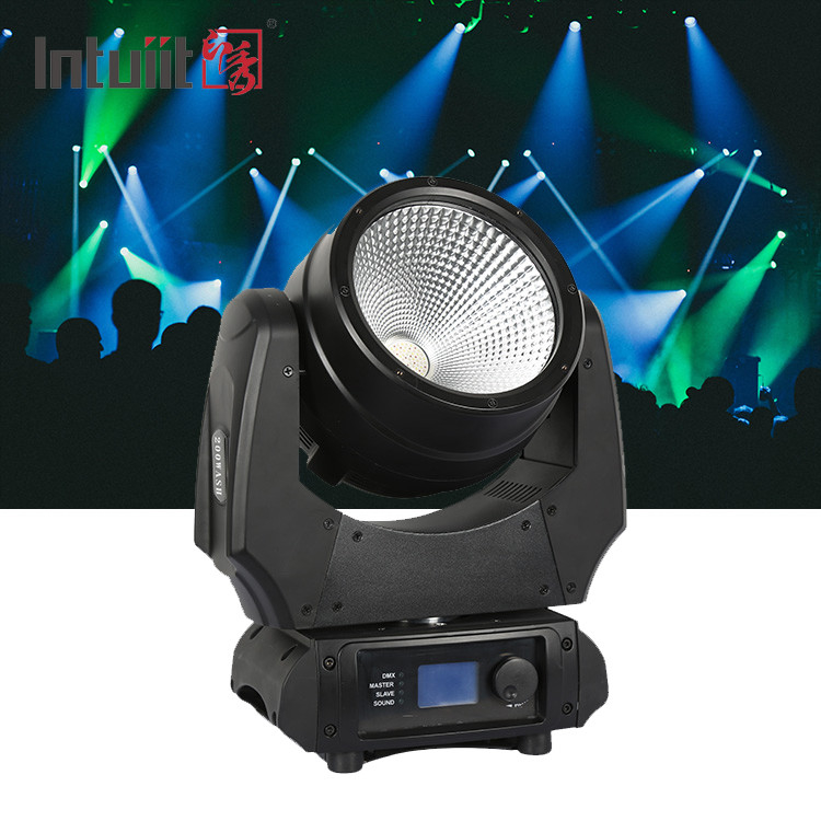 RGBW 움직이는 헤드 LED COB 200W 빔 DJ 이벤트 콘서트 세탁기 움직이는 헤드 스테이지 라이트