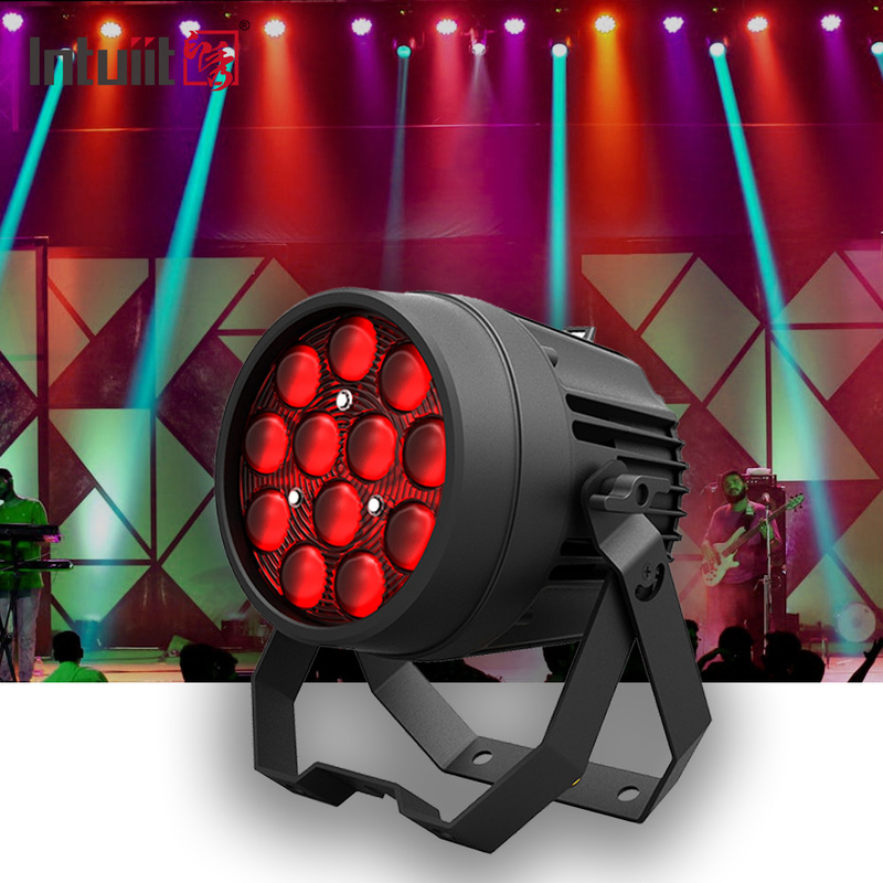 웨딩 DJ 12x10W RGBW 4in1 LED 플래트 파 캔 스테이지 라이트 디스코 크리스마스