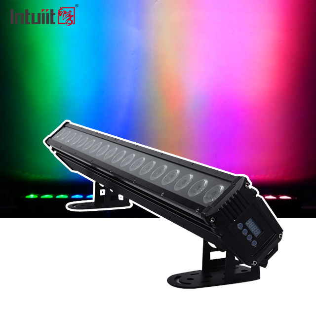 18x8W LED 벽 씻기 라이트 18pcs 4in1 방수 DMX 제어 벽 씻기 라이트 DJ 디스코 파티 바