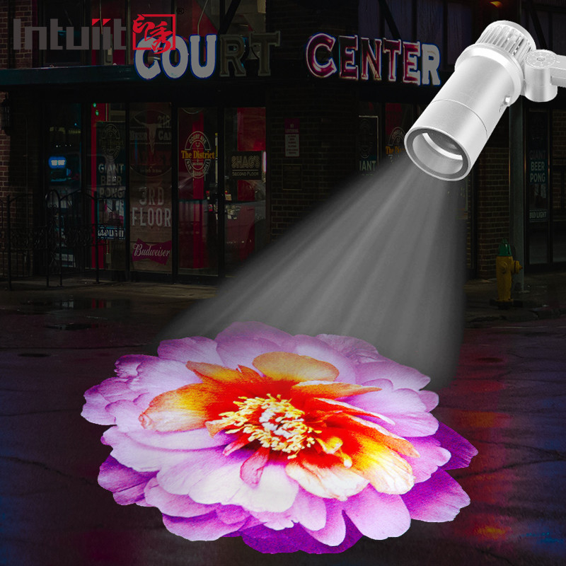 사용자 정의 60W IP65 LED 고보 로고 프로젝터 알루미늄 바디와 함께 방수 야외 건물 광고 조명