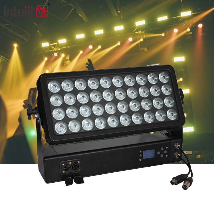 방수 400W RGBW 4In1 세탁 라이트 시티 컬러 IP65 LED 벽 세탁기 야외용