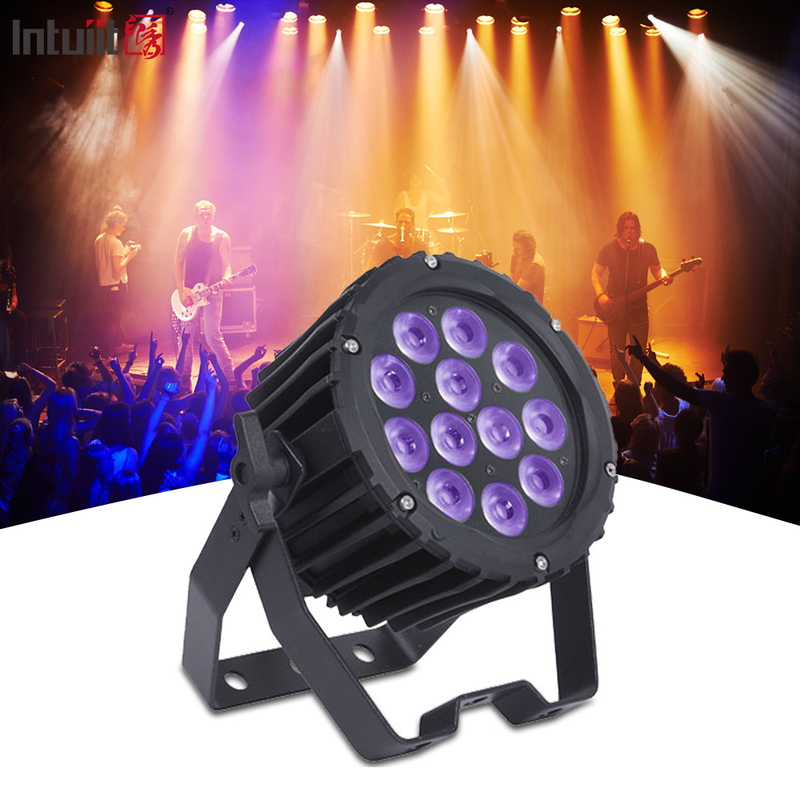 실내 4인1 LED 미니 패트 캔 라이트 12x3w RGB 패트 라이트 파티 호텔
