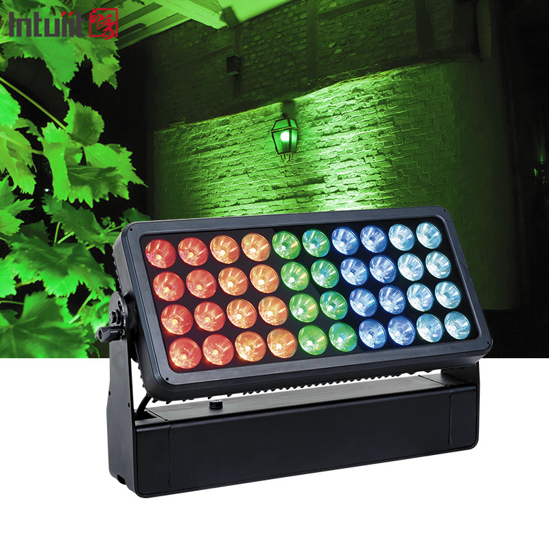 40x10W RGBW 4 in 1 LED 플라드 라이트 IP65 방수 스테이지 라이트 DMX512 제어 DJ 디스코 장비 야외 공연