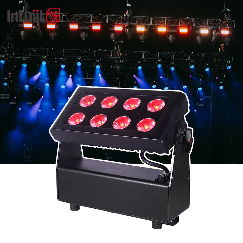 8x15w RGBW DMX512 IP65 방수 DJ 웨딩 스테이지 시티 컬러 벽 세탁기 야외 홍수 LED 세탁등