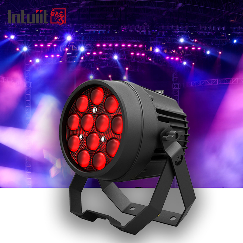 프로 알루미늄 스테이지 라이트 12x10W 4IN1 LED PAR DJ 파티 클럽 스테이지 조명